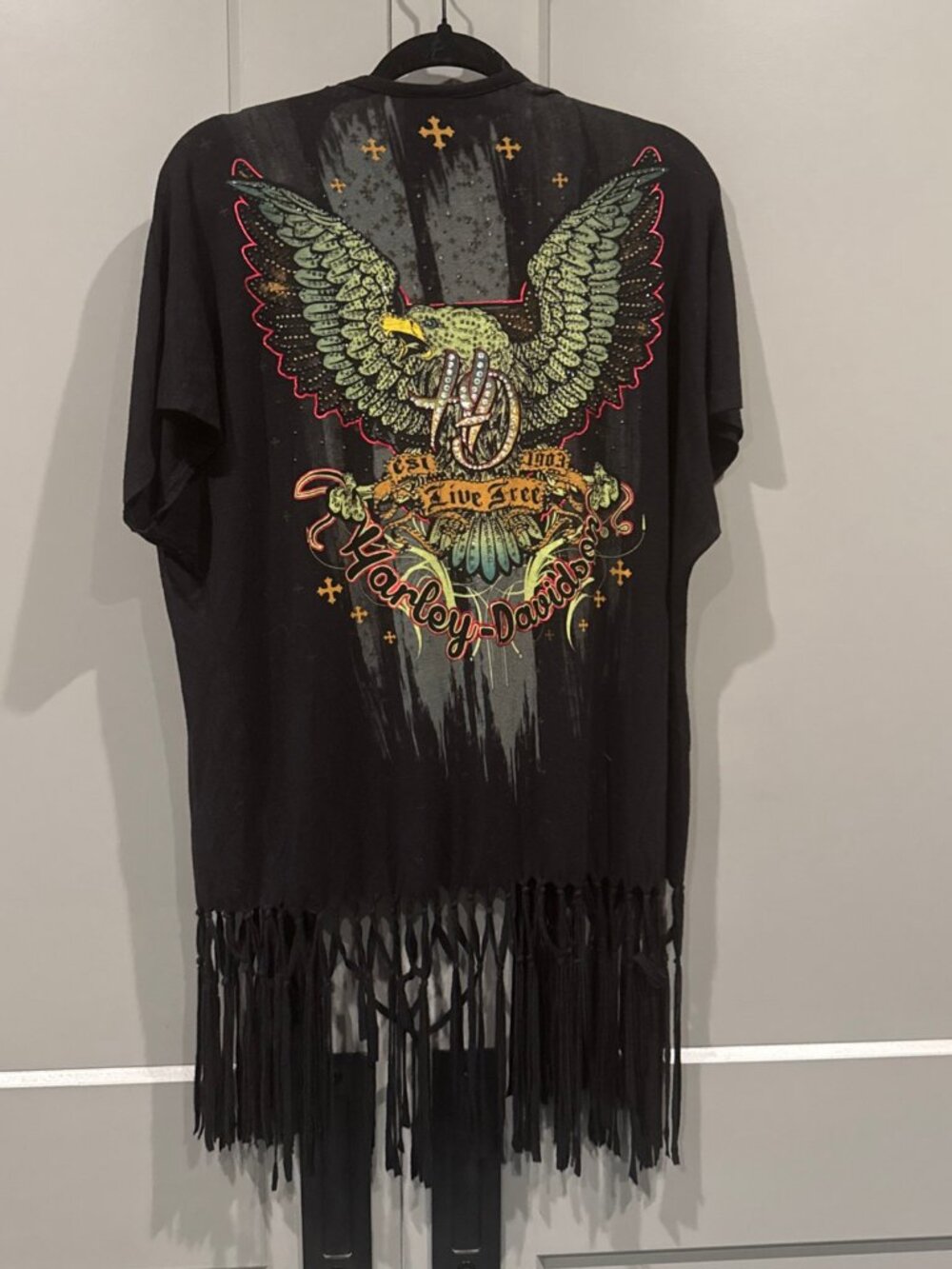 Women's Harley Davidson Freedom Fringe Kimono S/M